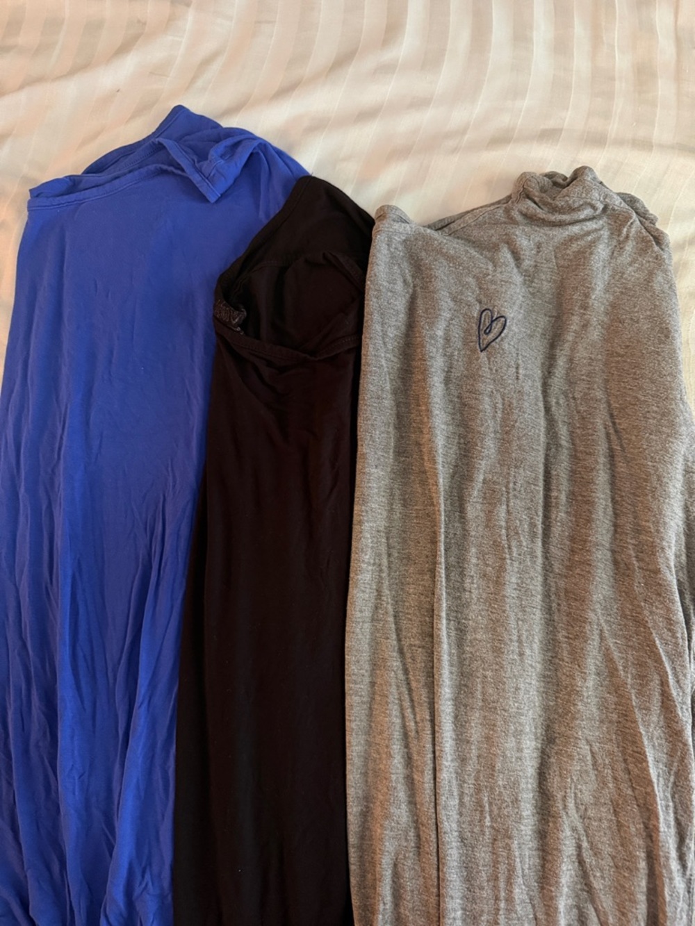 Latched Mama Nursing Pajama Shirts - Blue, Black, Gray